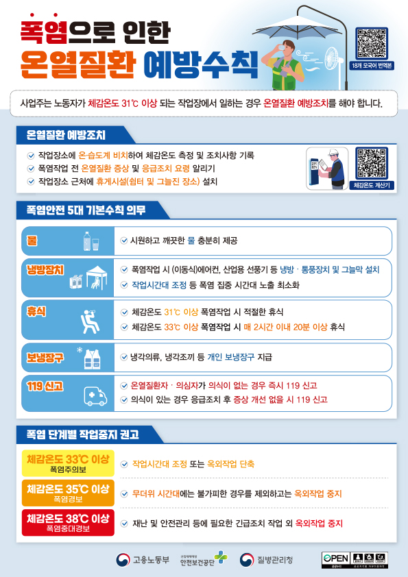 폭염으로 인한 온열질환 예방수칙 한국어1