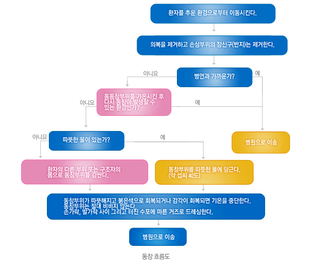 동창 처치 흐름도