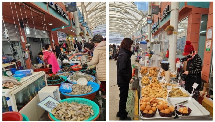 마트에서는 볼 수 없는 해산물과 듬뿍 퍼 주는 정이 있는 함평 오일장