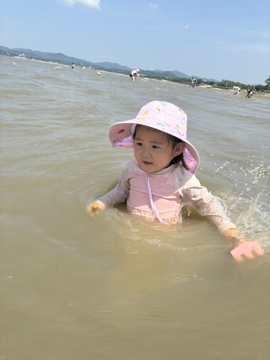 아빠랑 같이 함평 돌머리 해수욕장 다녀왔어요~