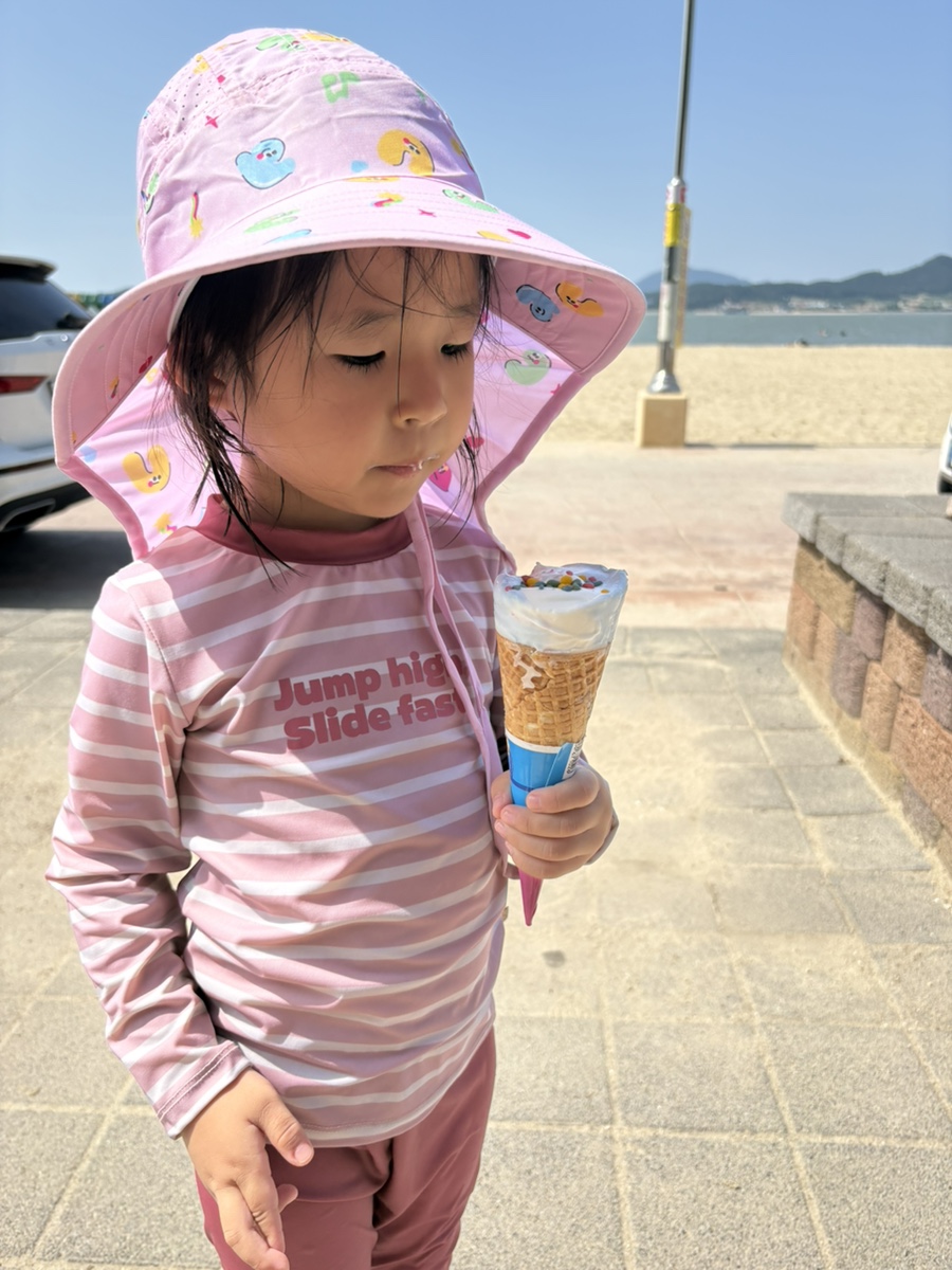 아빠랑 같이 함평 돌머리 해수욕장 다녀왔어요~