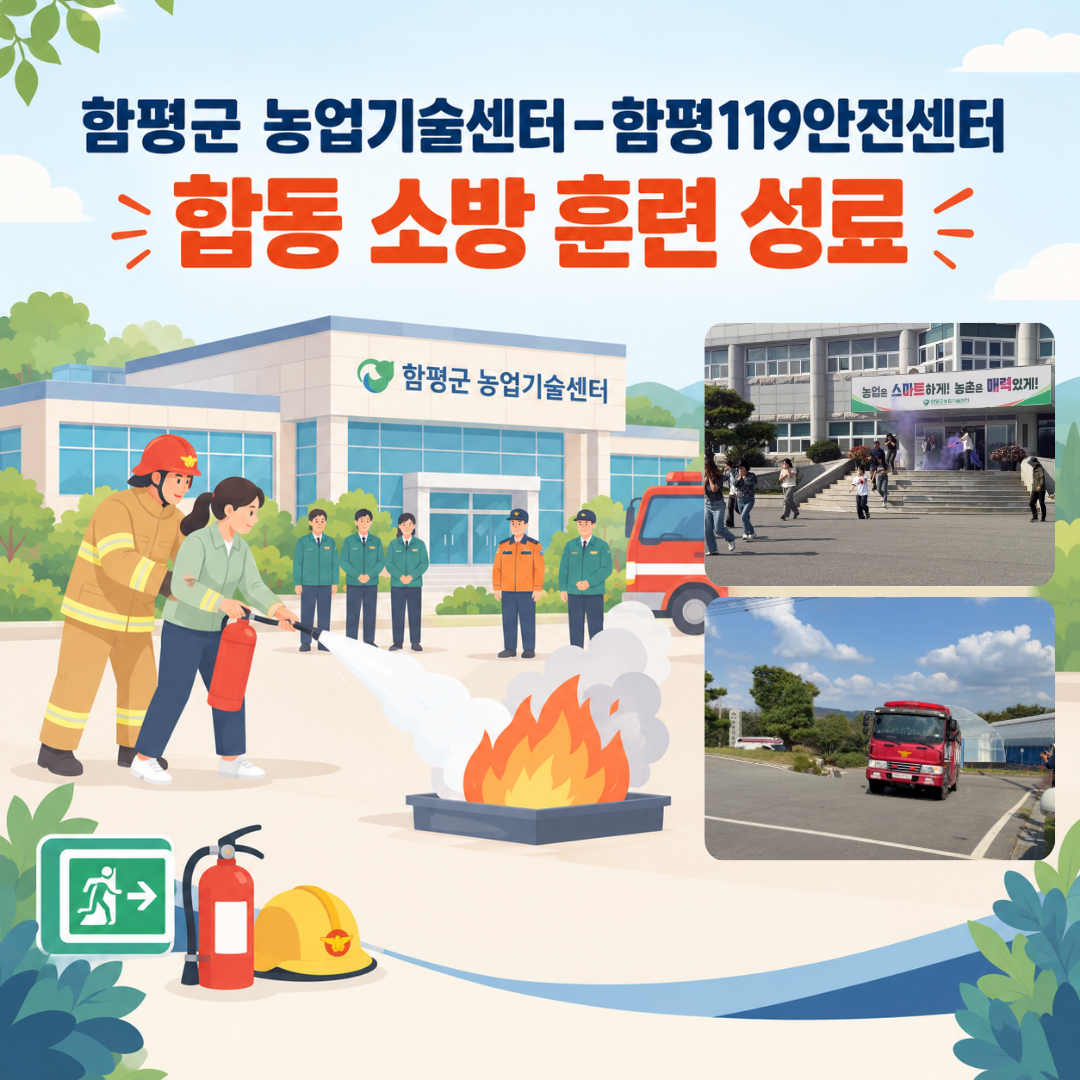 함평군 농업기술센터-함평119안전센터 합동 소방 훈련