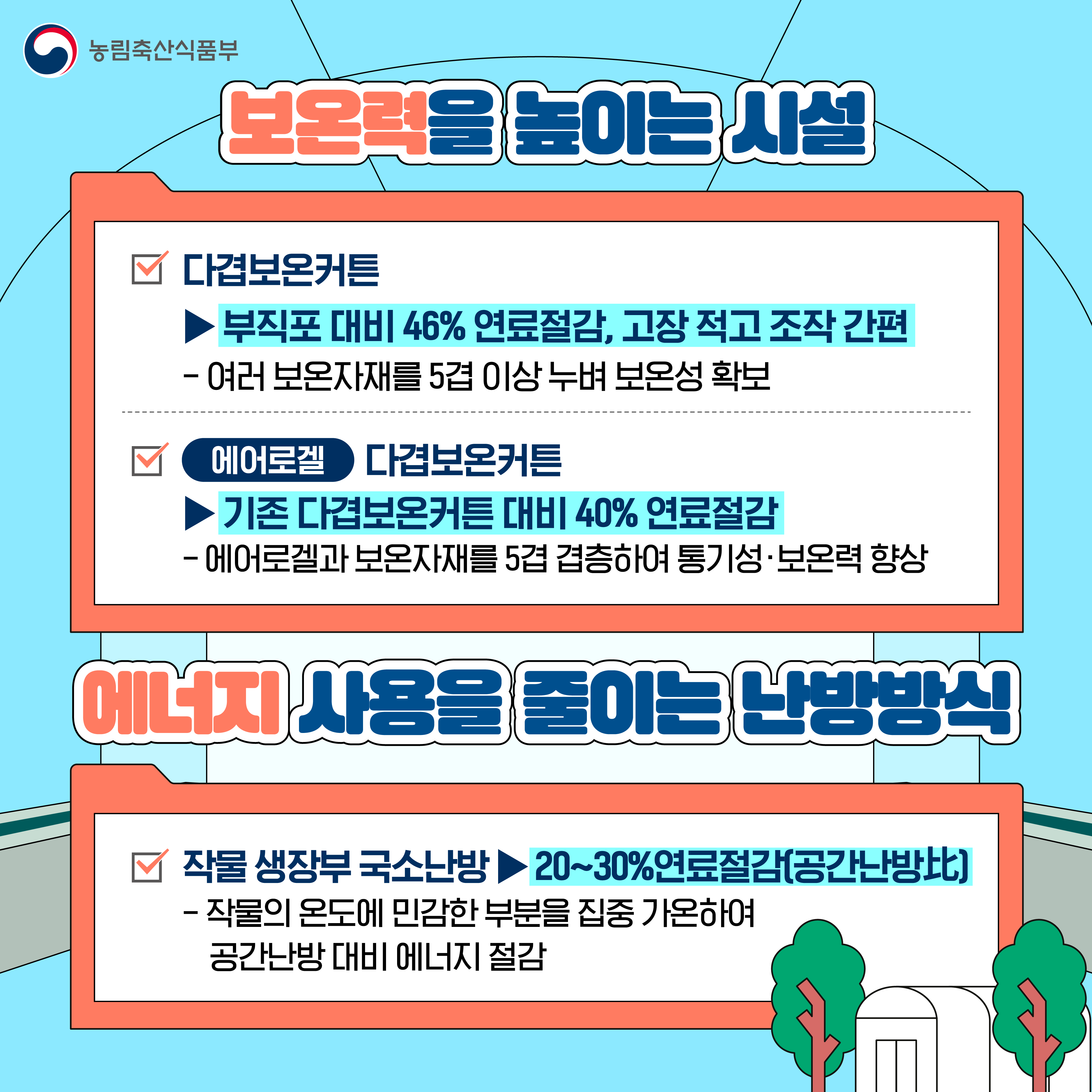 시설원예 에너지 절감기술 및 실천 방안 안내
