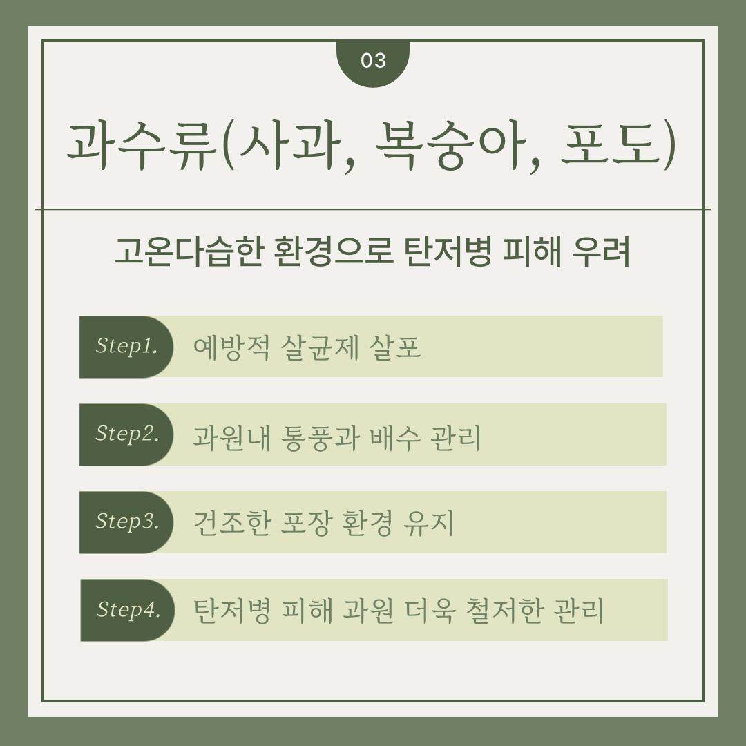 집중호우 이후 농작물 병해충 중점방제 당부