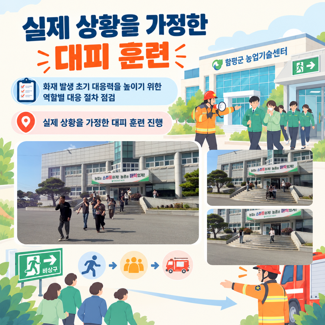함평군 농업기술센터-함평119안전센터 합동 소방 훈련