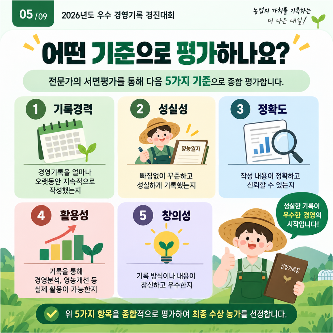 2026년도 우수 경영기록 경진대회에 따른 경영기록장 공모 신청