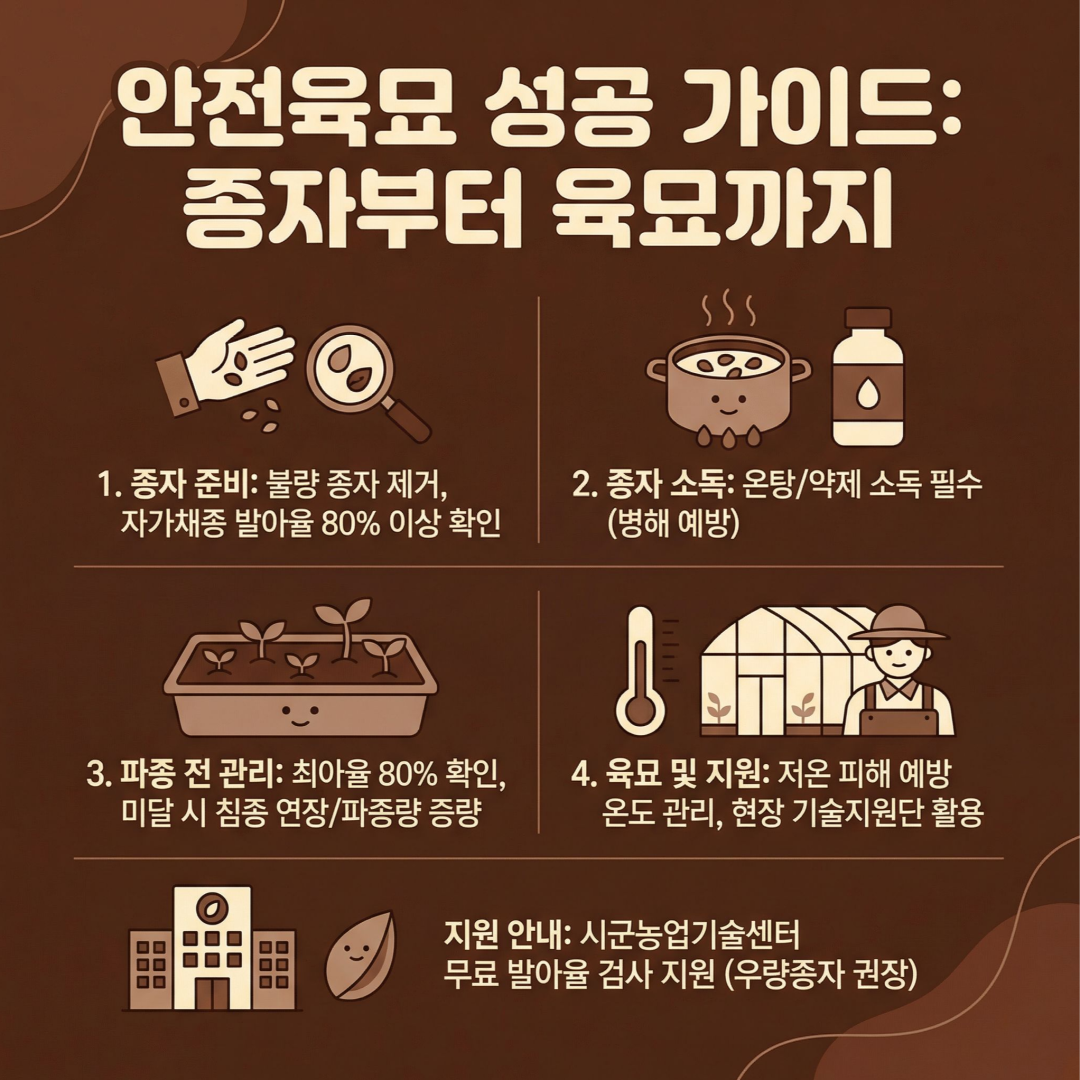 벼 안전육묘, 발아율 사전 확인이 핵심