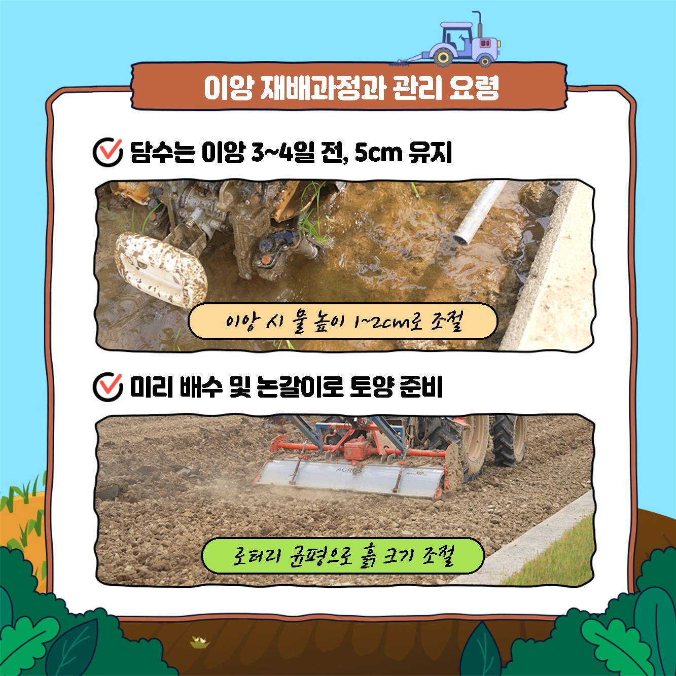 마른논 써레질 재배기술과 효과