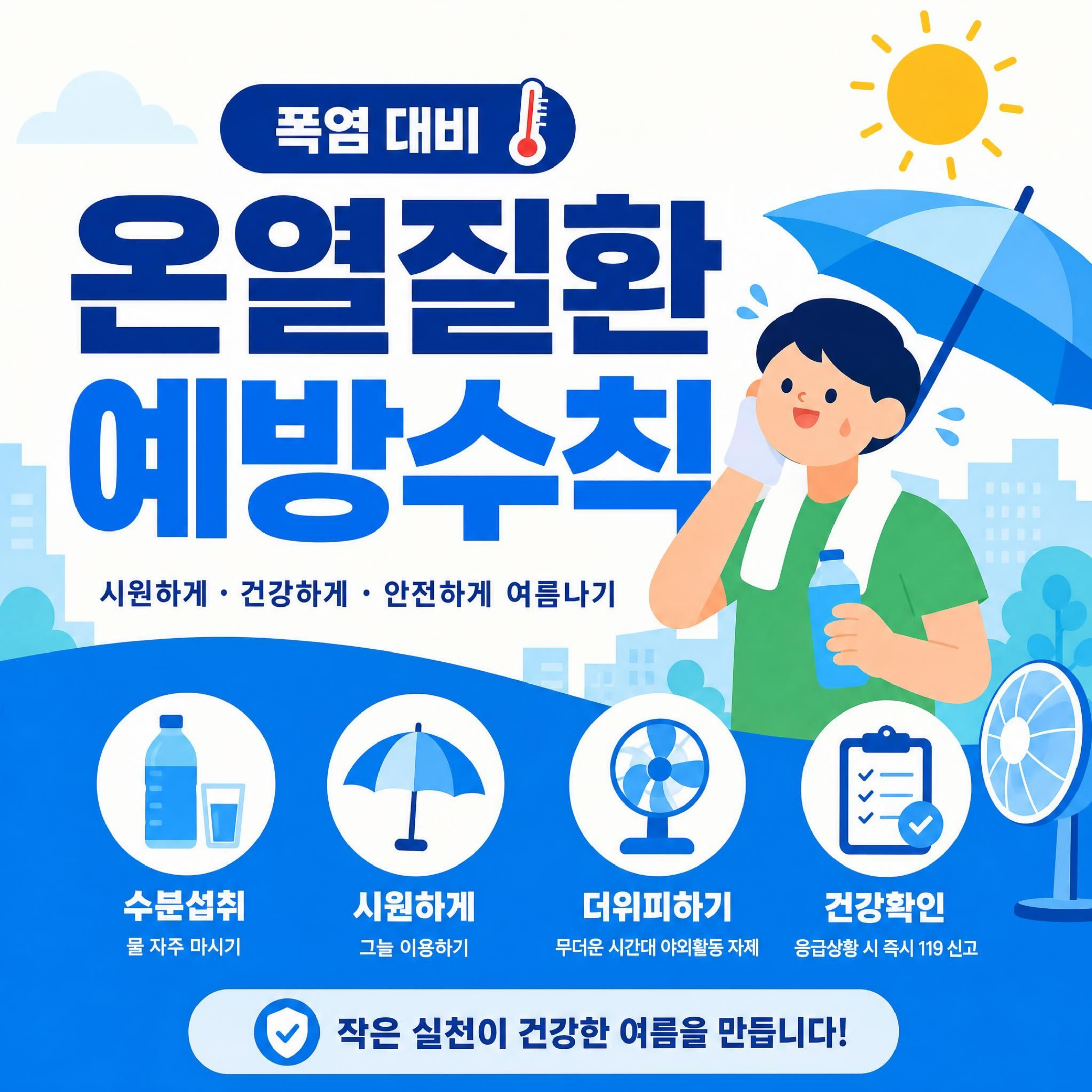 폭염 대비 인한 온열질환 예방수칙 OPS