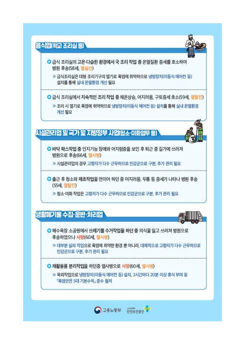 폭염 대비 인한 온열질환 예방수칙 OPS