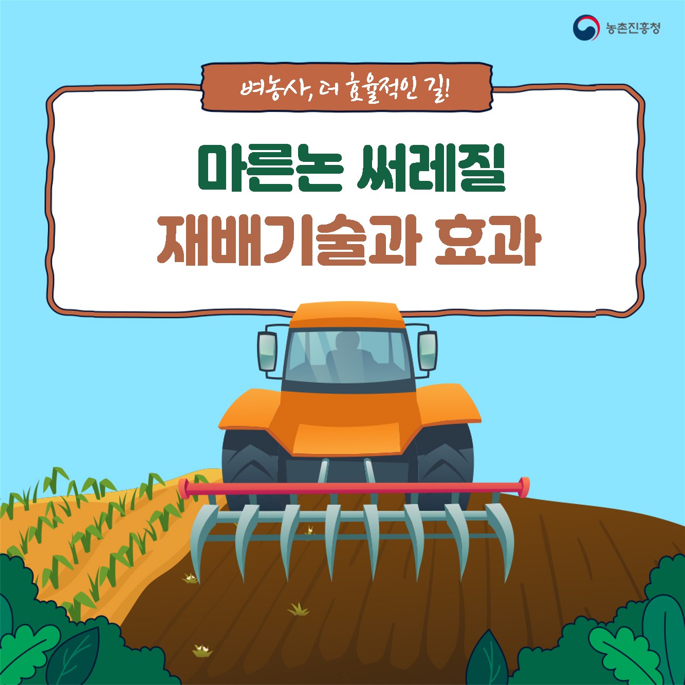 마른논 써레질 재배기술과 효과