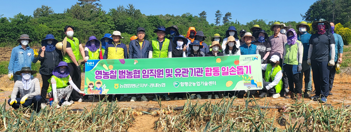 함평군 농업기술센터-농협함평군지부, 농촌 일손돕기 ‘구슬땀’