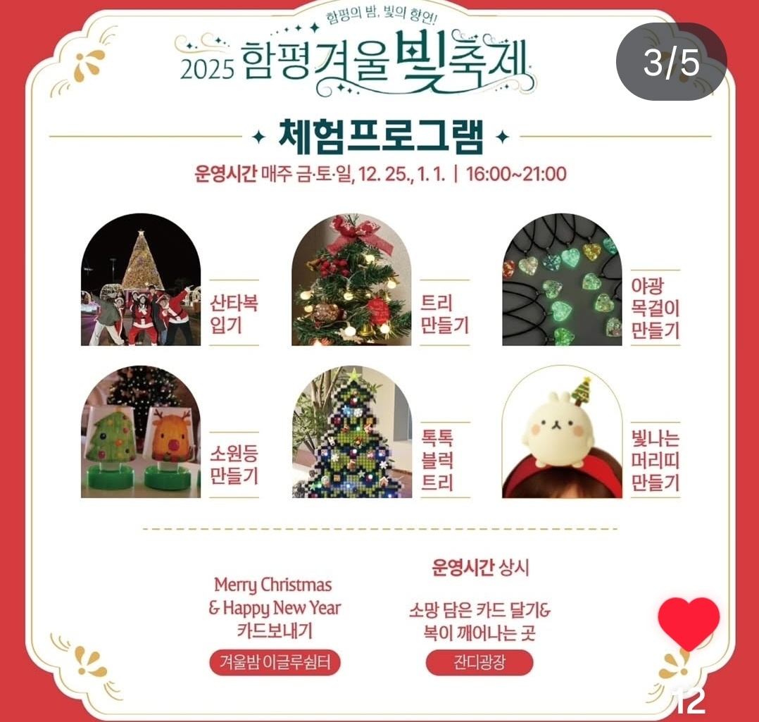 2025 함평 겨울 빛축제 2025.11.28.(금)~2025.1.11.(일)