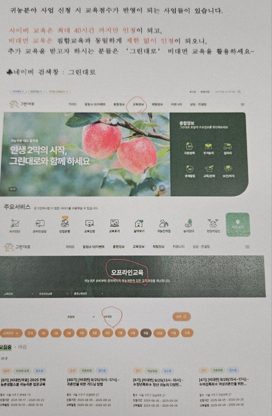 그린대로 비대면 교육