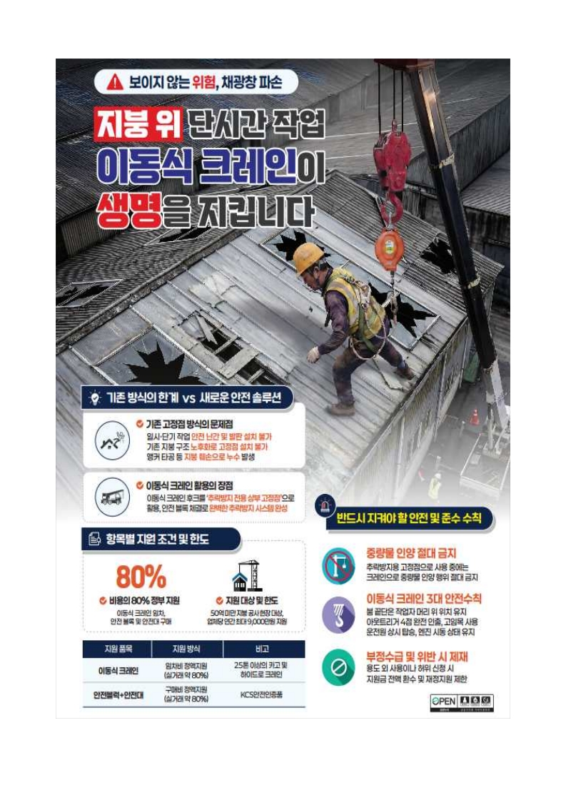 지붕·태양광 공사 관련 재정지원 안내문