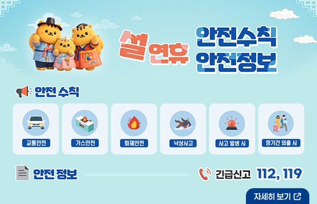 2026년 설 연휴 안전수칙, 안전정보