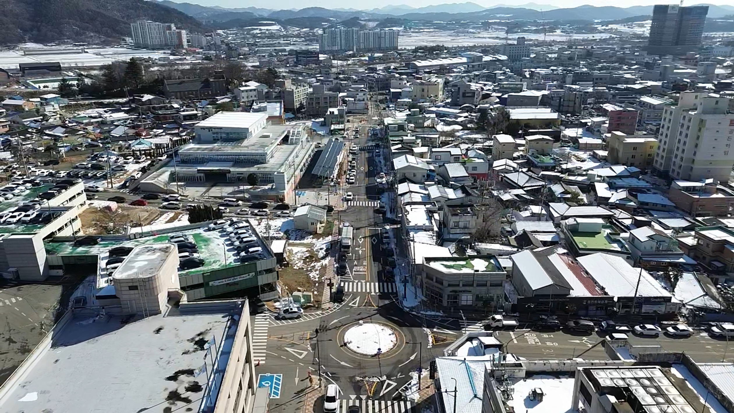 함평군, 읍 중앙길 도시계획도로 확장공사 ‘막바지’